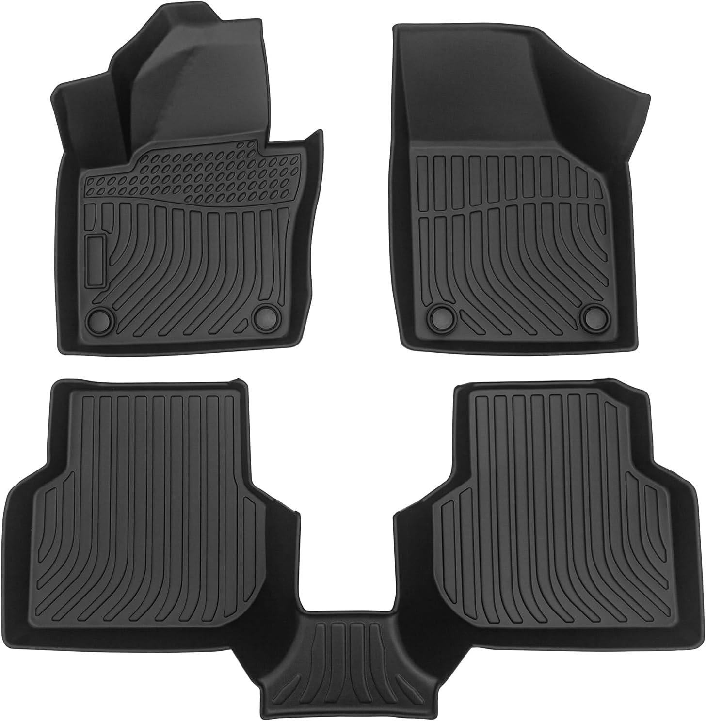 b0cktd3njf 2 All-Weather TPE Rubber Car Floor Mats Compatible with 2014 2015 Nissan Altima, Custom Fit Full Car Carpet Liners Set (Bl