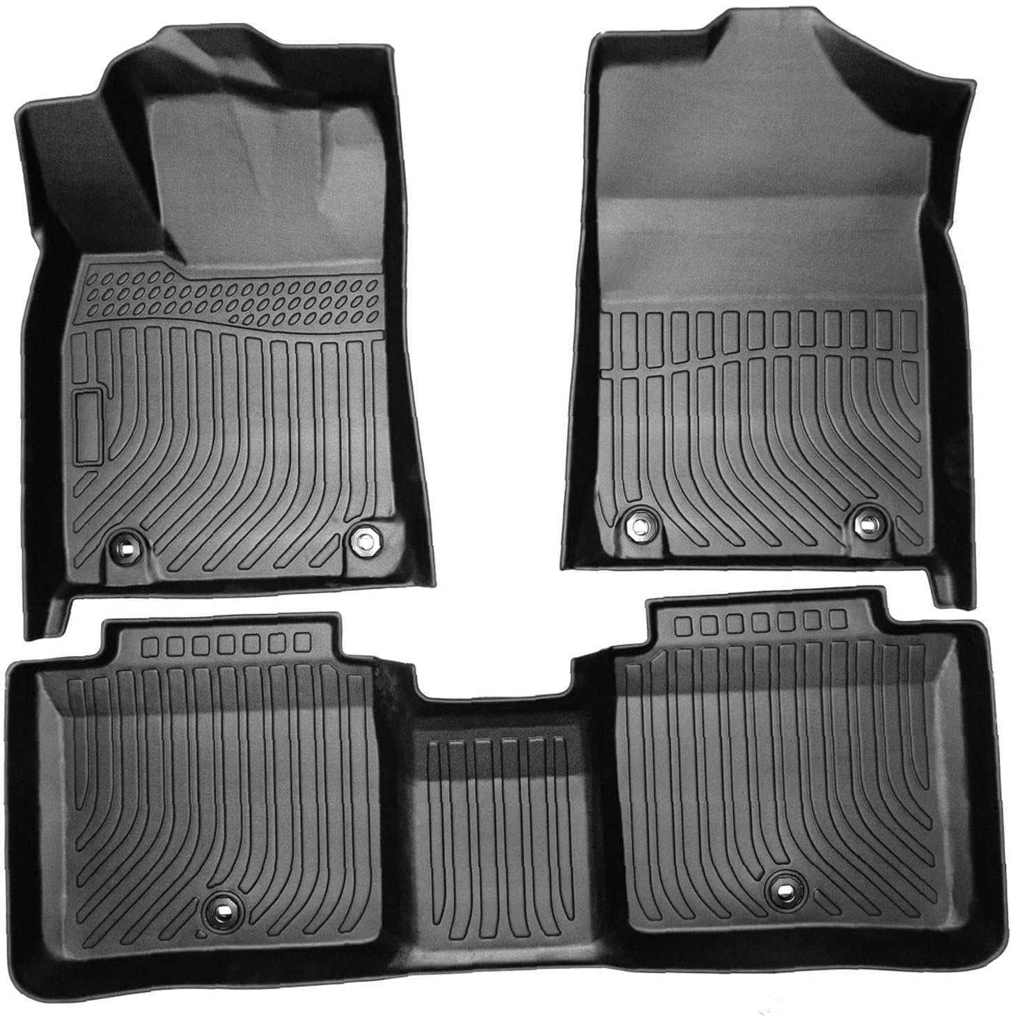 b0cktd3njf 3 All-Weather TPE Rubber Car Floor Mats Compatible with 2014 2015 Nissan Altima, Custom Fit Full Car Carpet Liners Set (Bl