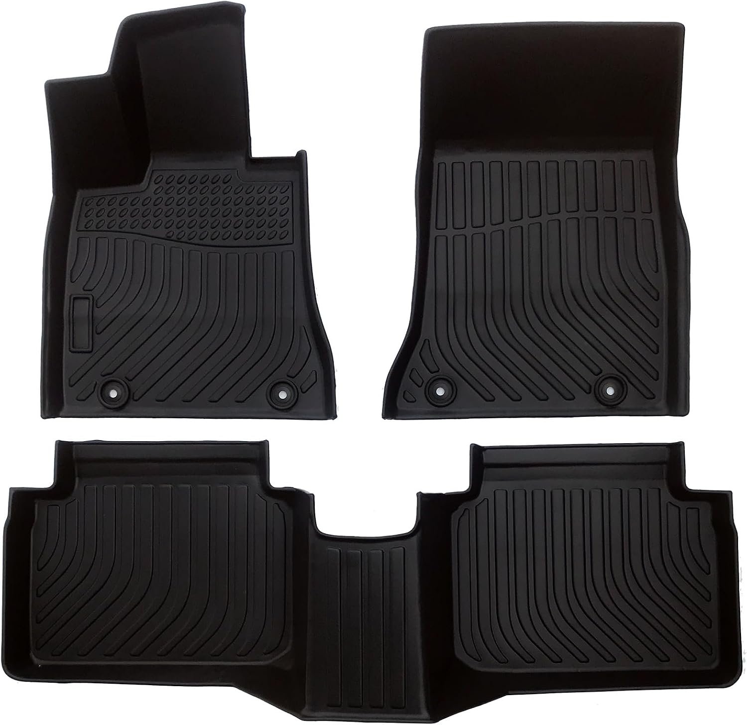 b0cktd3njf 7 All-Weather TPE Rubber Car Floor Mats Compatible with 2014 2015 Nissan Altima, Custom Fit Full Car Carpet Liners Set (Bl