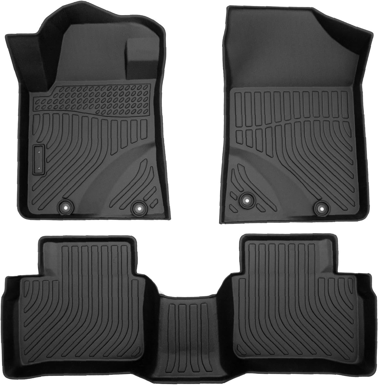 b0cktd3njf 8 All-Weather TPE Rubber Car Floor Mats Compatible with 2014 2015 Nissan Altima, Custom Fit Full Car Carpet Liners Set (Bl