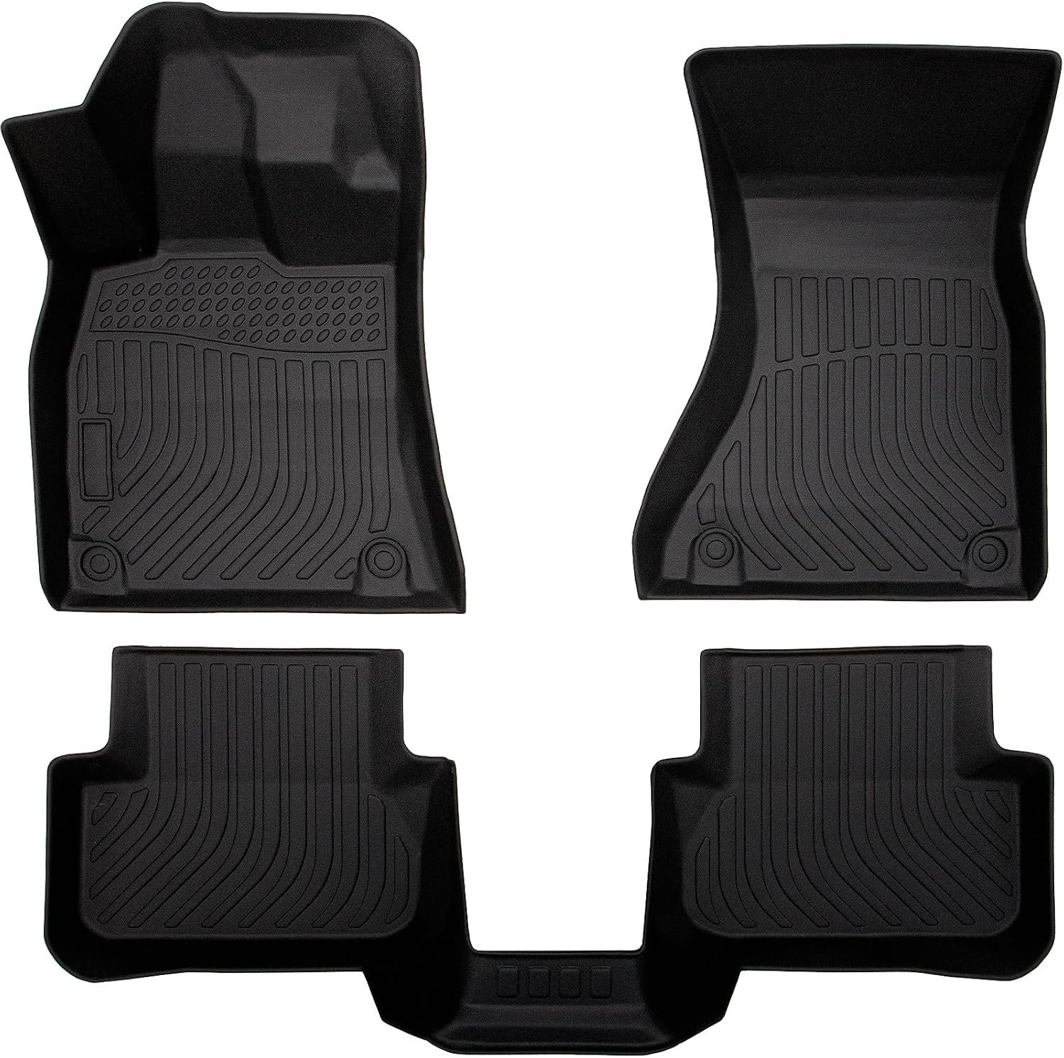 b0cktd3njf 9 All-Weather TPE Rubber Car Floor Mats Compatible with 2014 2015 Nissan Altima, Custom Fit Full Car Carpet Liners Set (Bl
